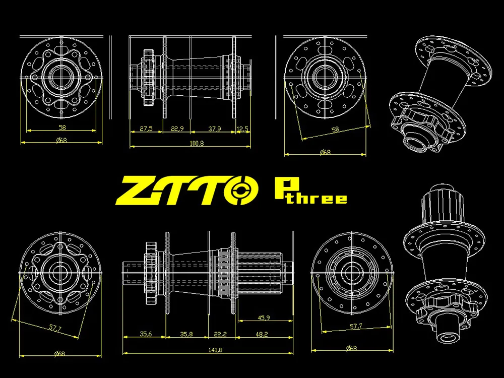 ZTTO Mountain Hub Single Speed Groupset 32 Holes, 6 Pawls