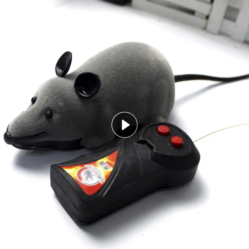 Cat Toys Plush Mouse Mechanical Motion Rat Wireless Remote Electronic Rat Kitten Novelty Roliga husdjur levererar husdjur Present Cat Toys Cat Puppyt 230625