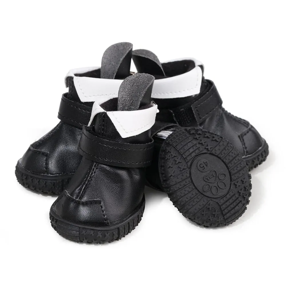 Chaussures 4pcs / ensemble Chaussures pour chiens pour chiots pour petits chiens moyens et grands chiens Bottes d'hiver Bottes Pet Paw Protecteurs Couvrir les bottines de neige pour la randonnée