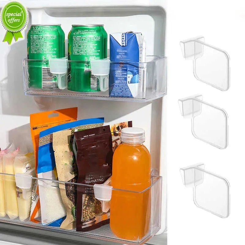 New Refrigerator Organizer Partition For Fridge Food Drinks Drugs Cosmetics Separating Shelves Kitchen Bottle Can Storage Organizer