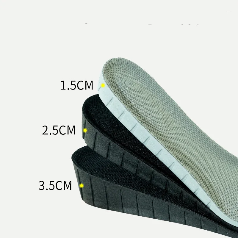 Respirant Augmentation Chaussures Pad Ascenseur Chaussures De Sport Semelle Pad Pu Rehaussement Semelles Hommes Femmes Casual