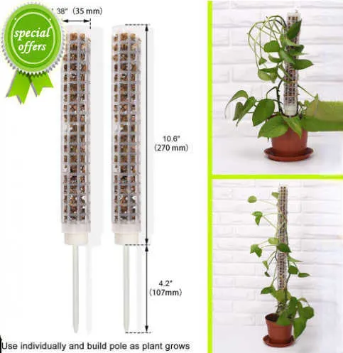 Stapelbar växtklättring stödjande ram växt mossa pinne plast ihålig design mossa pol krukväxter klättrar klättring stick