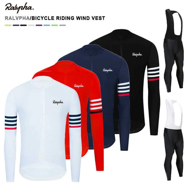 Cycling clothes Sets New Long Sleeve 2022 Team Autumn Cycling clothes Set Ropa Ciclismo Men Bicycle Clothing Suit Ralvpha clothess Road Bike UniformHKD230625