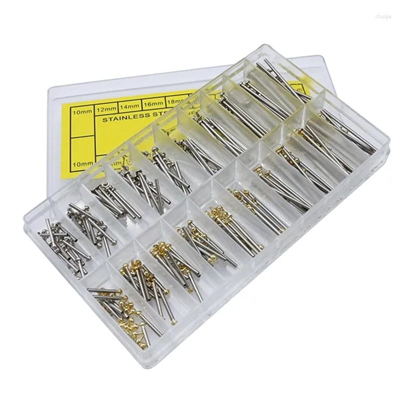 Horloge Reparatie Kits 200 Stuks 10-28Mm Band Link Pins Verbinding Vaste As Rvs Ruwe Oor Staaf bout Hand Tool Set Kit