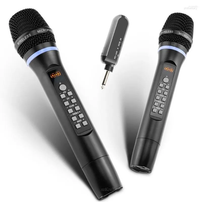 Mikrofone Bluetooth UHF Wireless Mikrofon Professionelle Handheld Karaoke Aufnahme Studio Home Party Singen Für Auto Lautsprecher