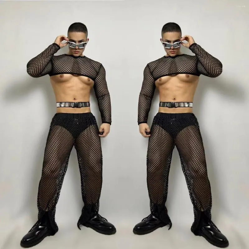 Male Stage Outfit - Sexy DJ Costume, Rave Party Wear, Nightclub Performance  Set, Black & Green Mesh Plaid, Gogo Dance Clubbing Clothes from Dhgate  Stage Wear
