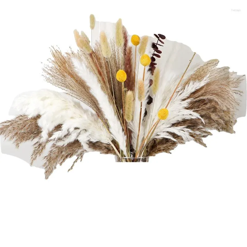 Декоративные цветы 110 шт. Высушенная пампас трава бохо декор натуральный пушистый для ванной комнаты офис