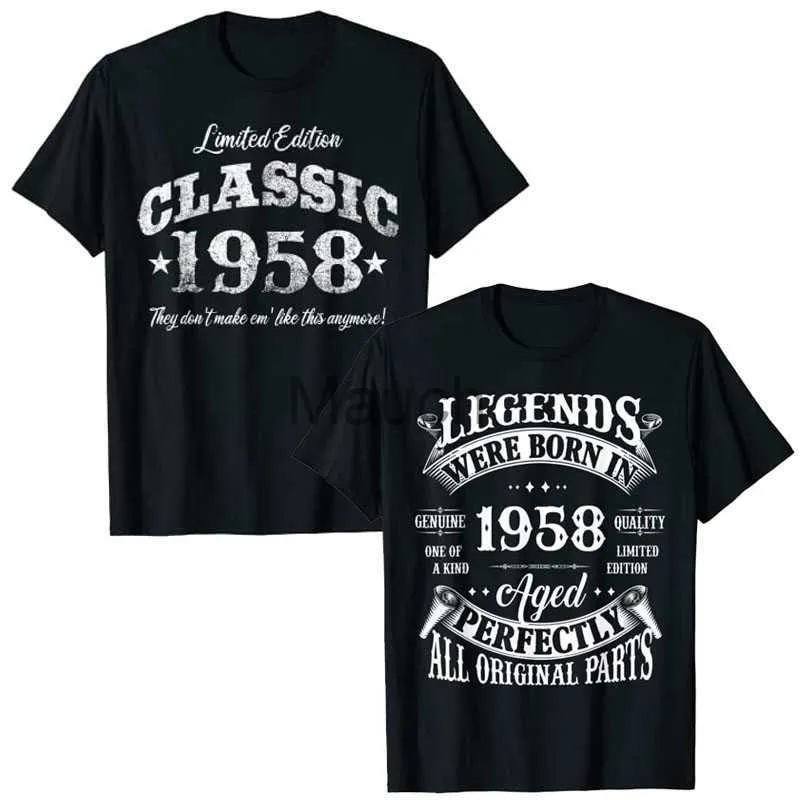 Мужские футболки 65-летняя старинная классическая автомобиль 1958 65 Birday Tshirt Legends, родившиеся в 1958 году.