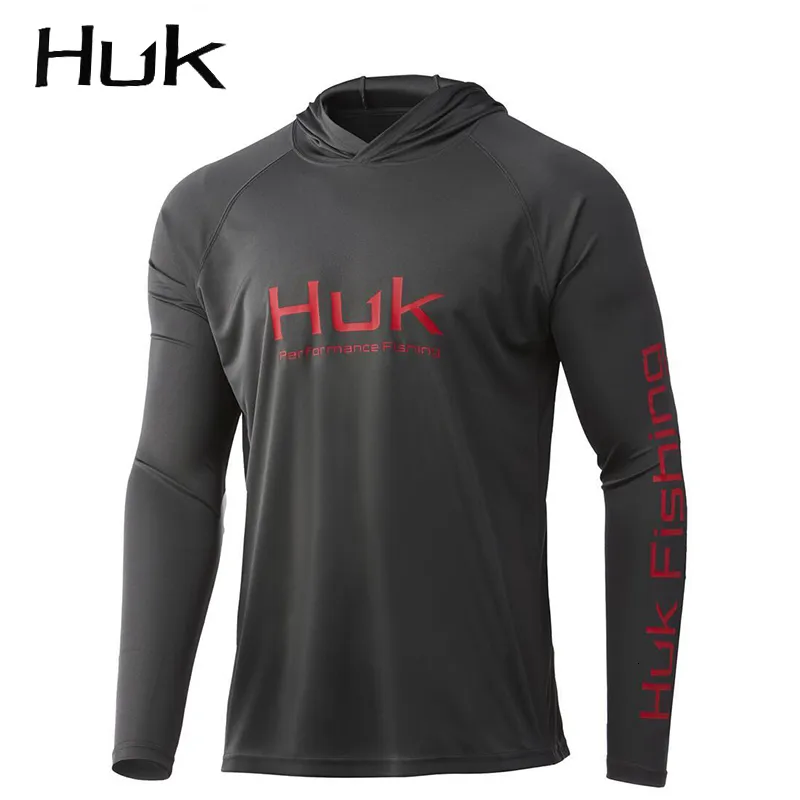 HUK Mens Long Sleeve Breathable Jersey Fishing Shirt With Hood For Sun  Protection From Men05, $11.04
