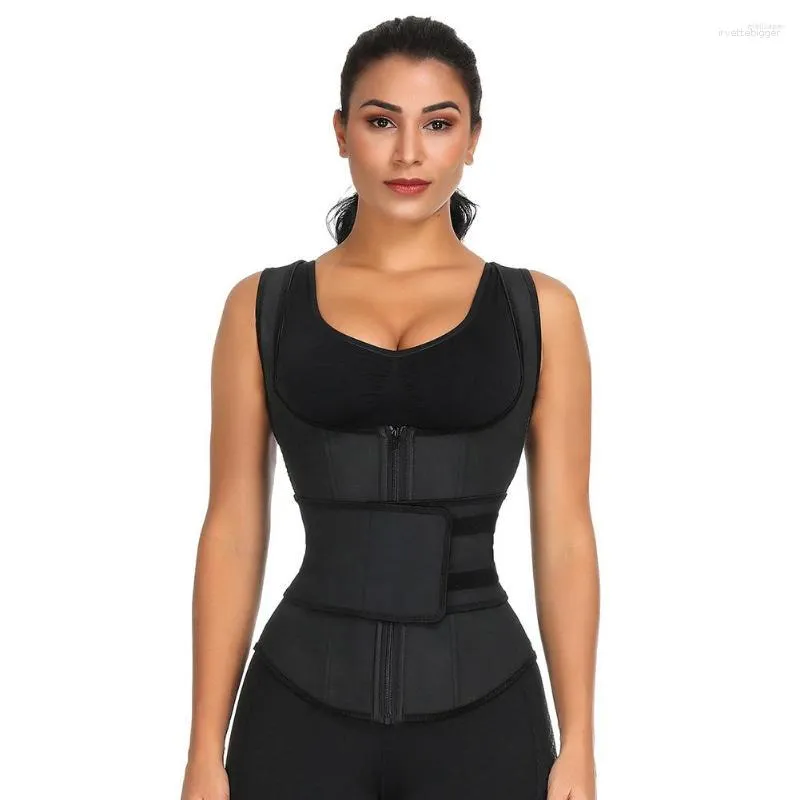 Women's Shapers Women's WonderBeauty Latex Waist Trainer Vest Corset High Compression Women Zipper Body Shaper Underbust Cincher Girdle