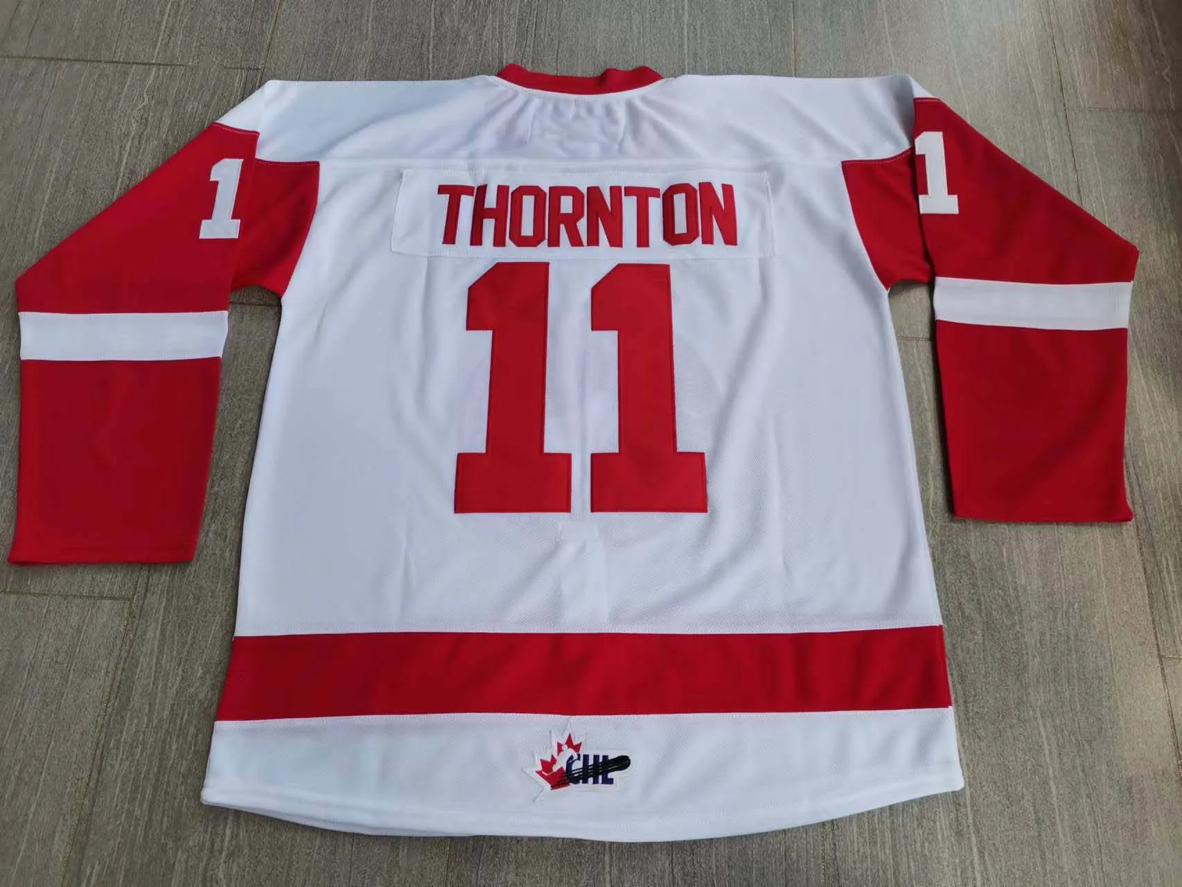 Hokej na studiach nosi fizyczne zdjęcia Ohl Soo Greyhounds Joe Thornton Men Men Młodzieżowe Kobiety Vintage High School Size S-5xl lub dowolne imię i nazwisko i koszulka numer