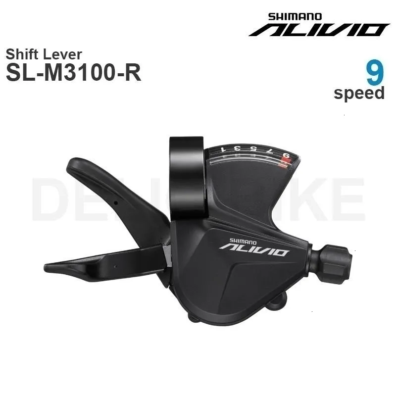 Bike Groupsets SHIMANO ALIVIO M3100 9V Shifter RAPIDFIRE PLUS Right Shifting Lever Clamp Band 9 speed MTB bike Original parts 230621