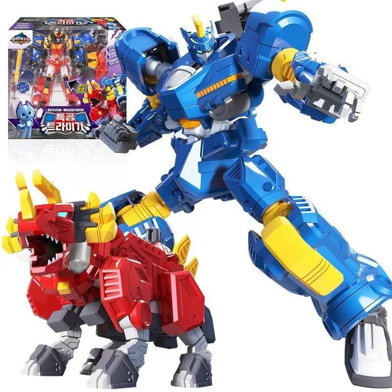 Jouets de transformation Robots ABS Mini Force Trois Modes Super Dino Power Transformation Robot Jouets Figurines MiniForce X Déformation Dinosaure Jouet 230621