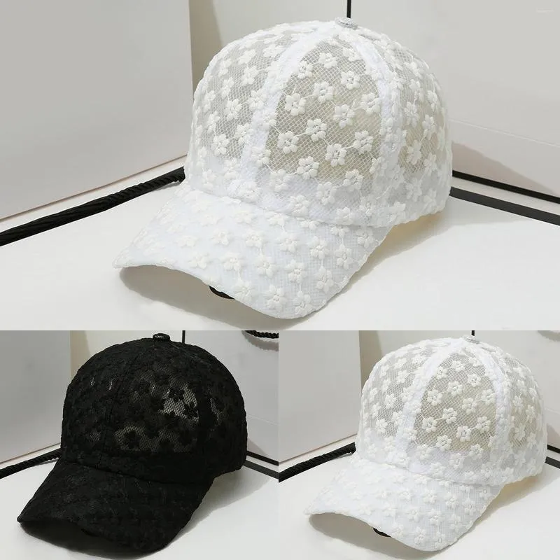 Visors Cap With Straight Visor Sun Shading And Sunscreen Korean Version Lace Fashion Casual Hollow Womens Neck Scarfs Wraps