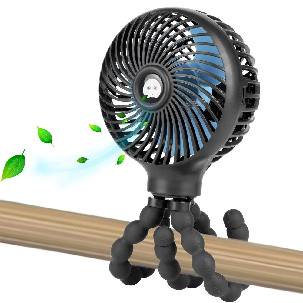 Inne domowe wózek w fanowym wózku Garden Ręka trzymana ładowna USB Bladeless Small Folding Fan Fan Mini wentylator cichy stół Outdoor Cooler Secion Fan 230625