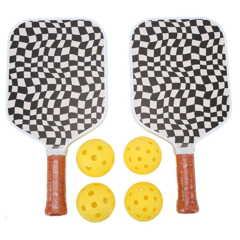 Squash rackets kolfiber pickleball paddlar uppsättning av 2 racketer och 4 bollar för utomhus Sandbeach Sports 230621