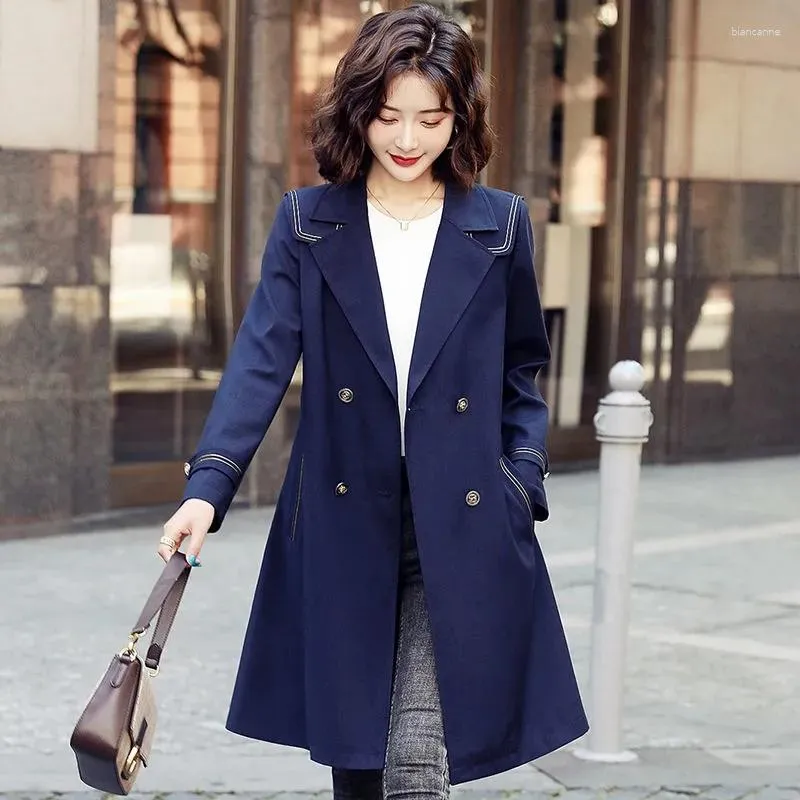 Womens navy blue spring jacket top