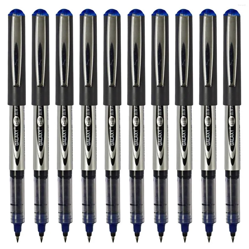 10 pièces 0.5mm longue durée sans fuite stylo à bille exécutif lisse maison encre liquide prenant des Notes Anti goutte séchage rapide bureau