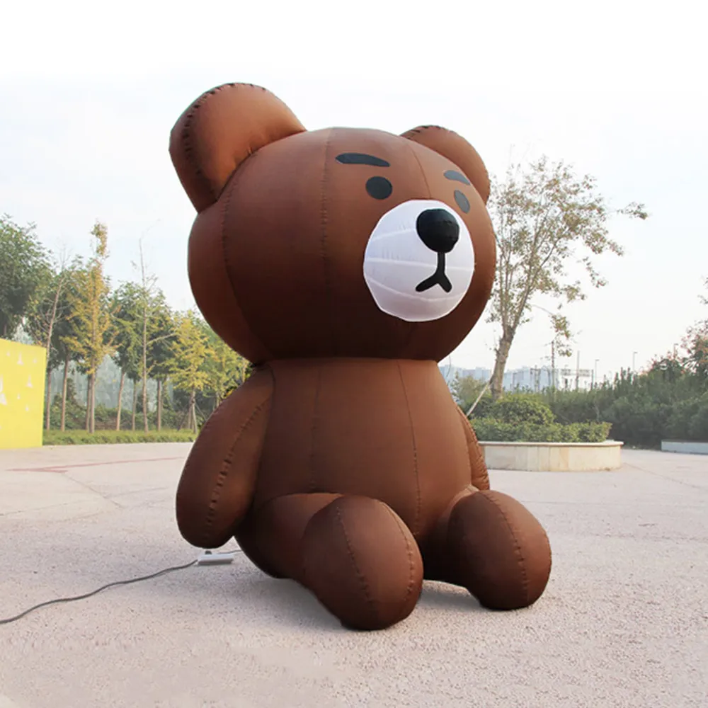 6mH 20ft Giant Inflatable Bear Cartoon Decoration Outdoor Cute White