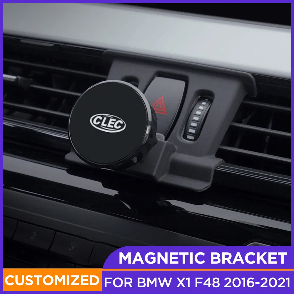 Magnetic Car Phone Holder For BMW X1 F48 2021 2020 2019 2018 Air Vent Mount GPS Phone Bracket Stand Cover For BMW X1 2016 2017