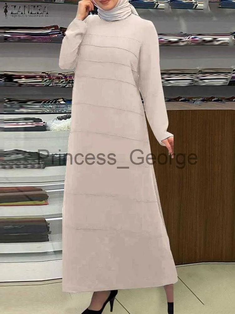 Casual klänningar muslimska mode hijab klänningar för kvinnor överdimensionerade mantel Mellanöstern abayas zanzea kalkon kaftan isamiska ramadan arabiska vestidos x0625