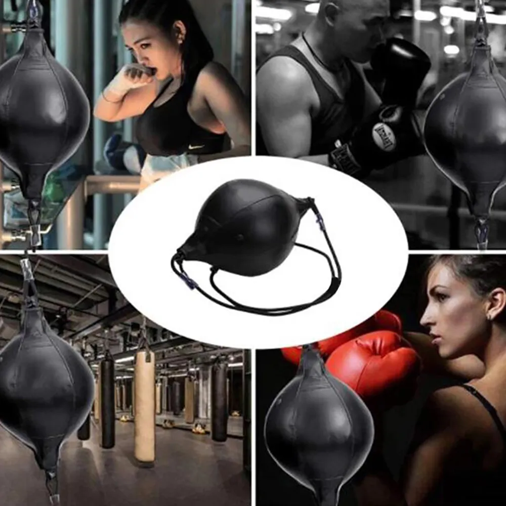 Punching Balls Quality PU Punching Ball Pear Boxing Bag Children Adult Inflatable Reflex Speed Balls Fitness Training Hanging Boxing Speed Ball 230621