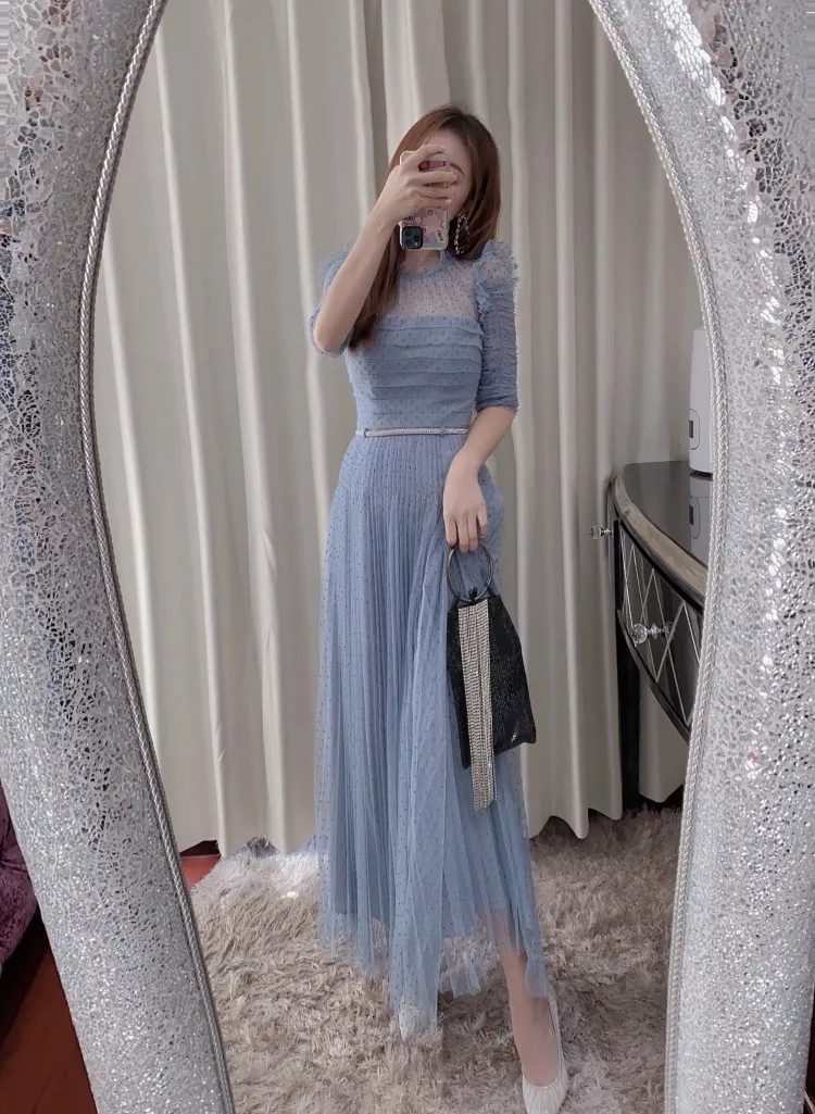 green emerald velvet dress White Rhinestone Lace Maxi Dress – self-portrait-US main image 1