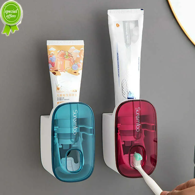 Nouveau dispensateur de dentifrice automatique Accessoires de salle de bain Moup de dentifrice paresseux porte-brosse à dents