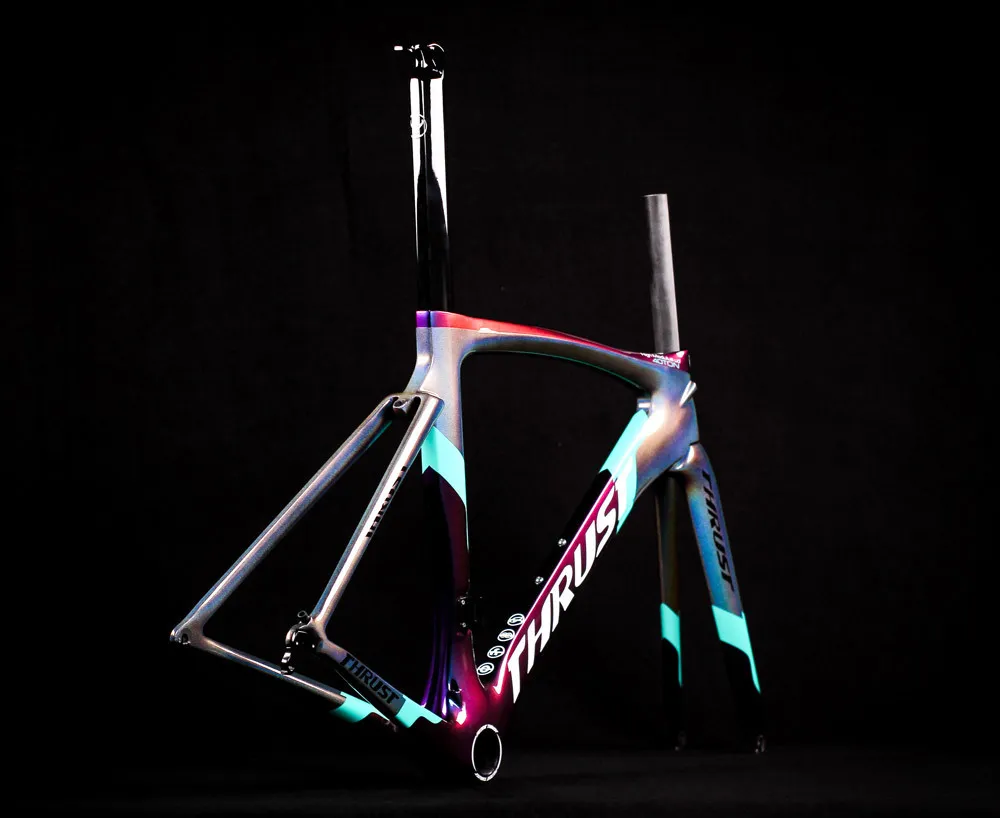 DHgate Thrust Carbon Road Frame Aero Cyclocross Road Bike Frameset 230621 Chameleon Color Sports Outdoors