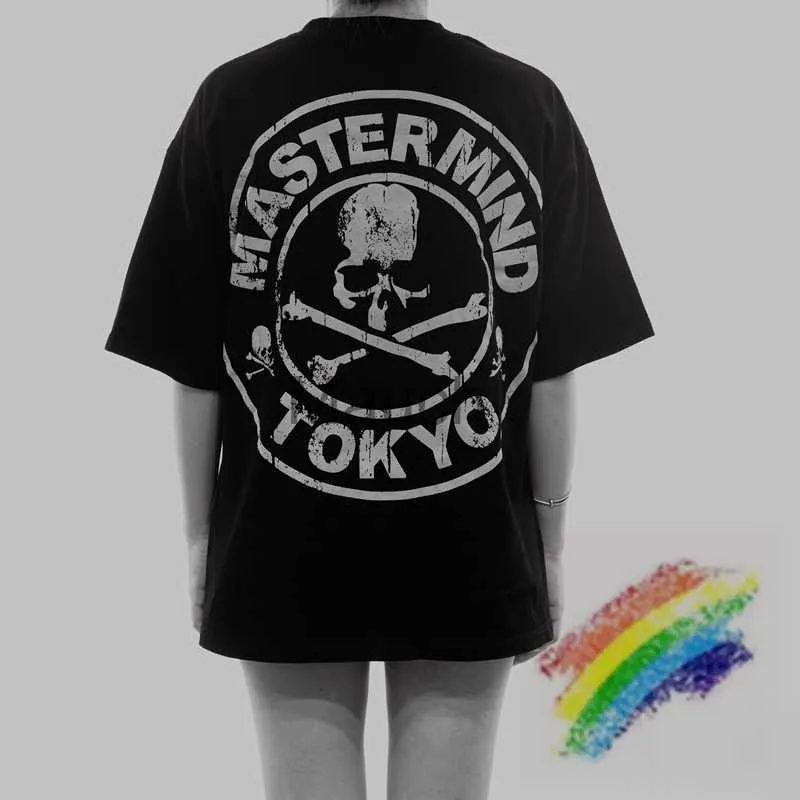 남자 티셔츠 New Mastermind Tokyo Tshirt 남자 여자 11 B Quality T 셔츠 찢어짐 두개골 인쇄 티 MMJ Tops J230625