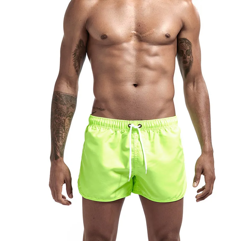 Mäns badkläder Summer Men Quick Dry Fit Swimming Trunks i Solid Blank Sea Beach Shorts för manliga strandkläder och surfbräda Boxer Briefs 230621