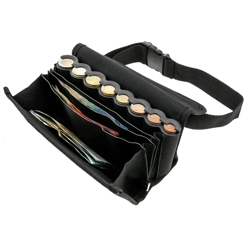 Verktygsväska Canvas Cash Plånbok med myntarrangör Box Justerbar bälte stor kapacitetshållare för män Portable 230625