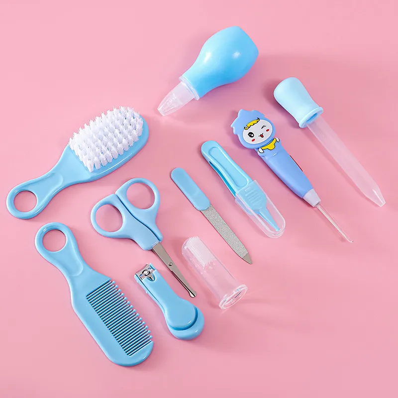 Suhctuptx Baby Grooming Kit, 11 In 1 Portable Baby Safety Care Set With  Hair Brush Comb Nail Clipper Nasal Aspirator Etc For Nursery Newbo