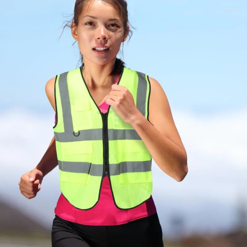 Motorkleding Reflecterend hardloopvest Veiligheidsuitrusting Hoge zichtbaarheid voor nachtwandelingen, fietsen en werken met fluorescerende banden