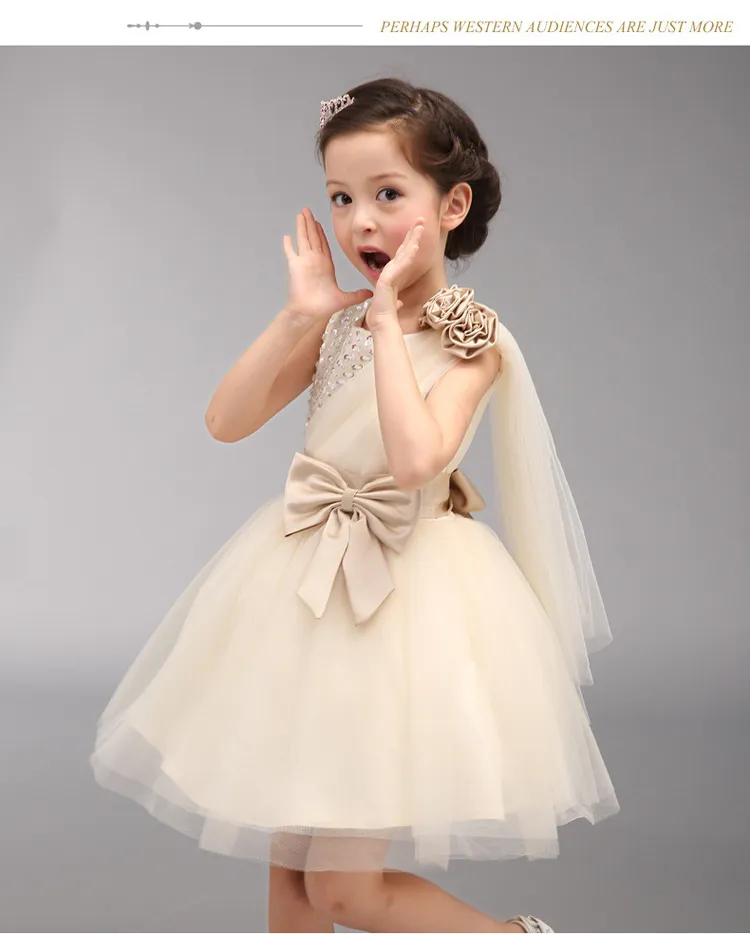 Nuove ragazze di fiori vestiti bambini in pizzo in pizzo in tulle abito da sposa abito formale abbigliamento