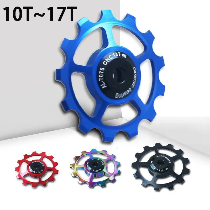 Desviadores de bicicleta Rolo de polia de bicicleta Idler Desviador traseiro 11T 12T 13T 14T 15T 16T 17T Guia MTB Road Bike Ceramic Bearing Wheel Parts 230621