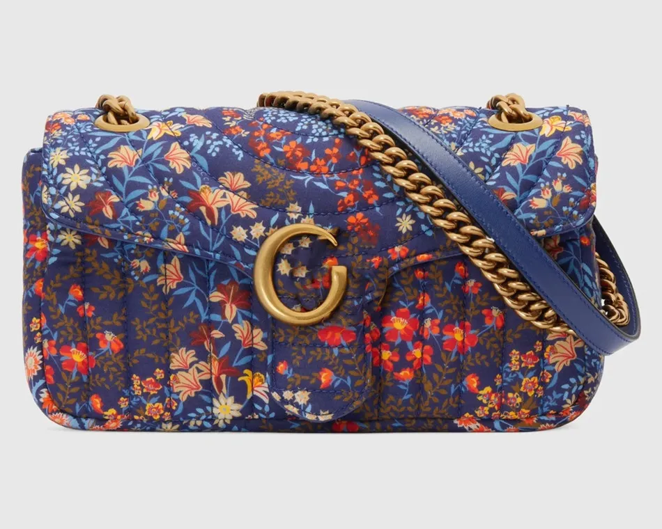 Designer nieuwste handtas ketting crossbody tas vrouwen afdrukken bloemen en planten Patroon schoudertassen marmont luxe vintage messenger bag