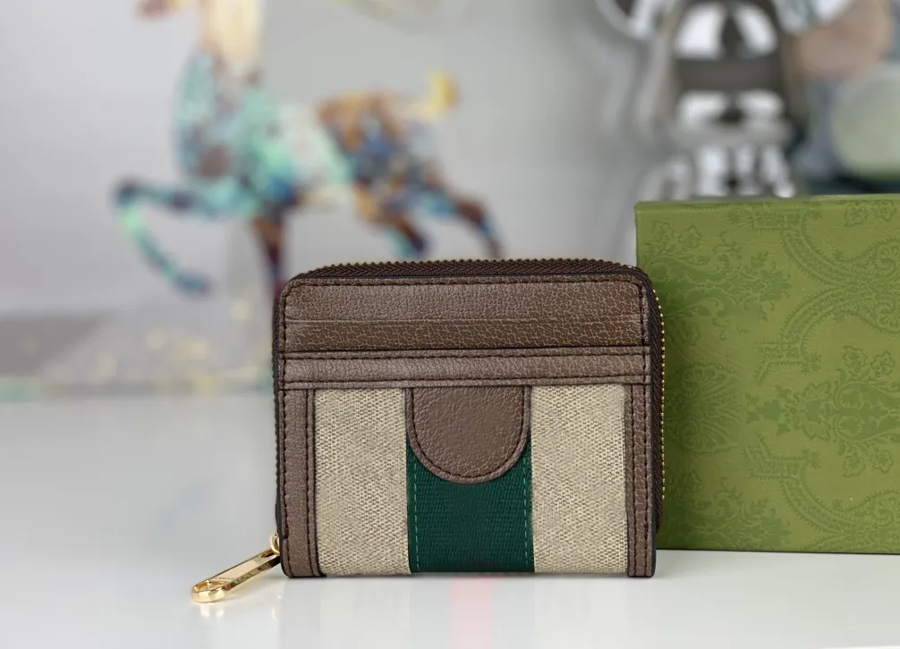 Portafogli firmati da donna di lusso Ophidia mini portamonete claissc porta carte con doppia lettera marchio di alta qualità moda donna cerniera piccola pochette scatola originale