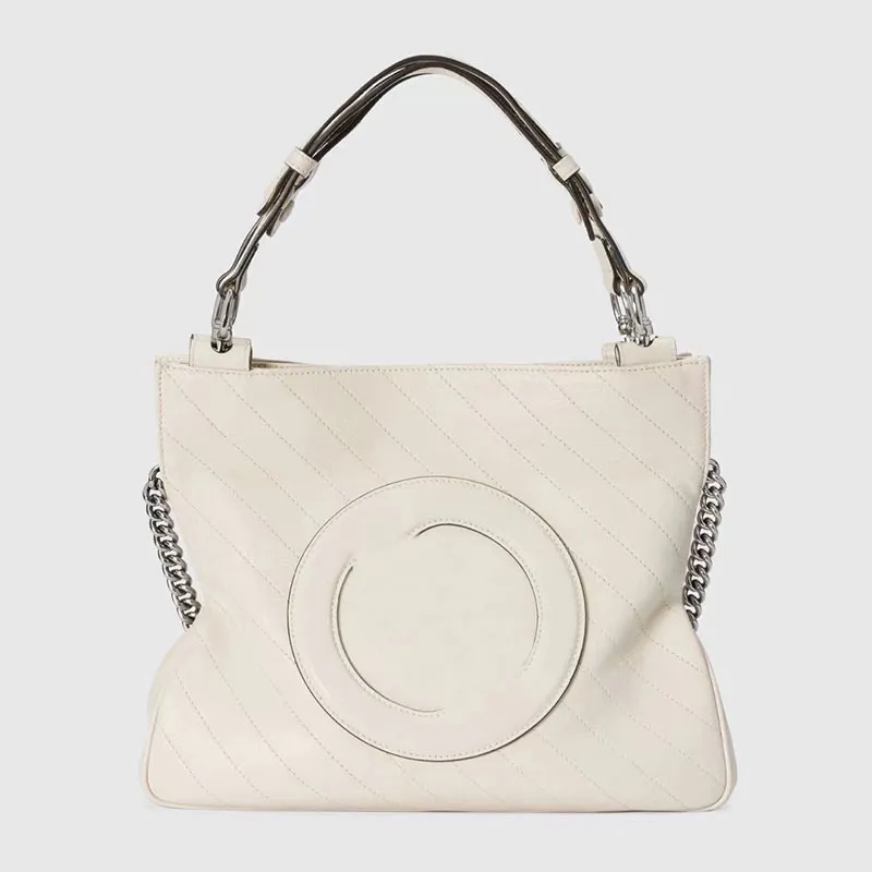 Lettre brodée sac à bandoulière femmes sacs à main grande capacité sacs fourre-tout classique fil métal argent matériel chaîne pochette en cuir véritable voyage shopping sac à main