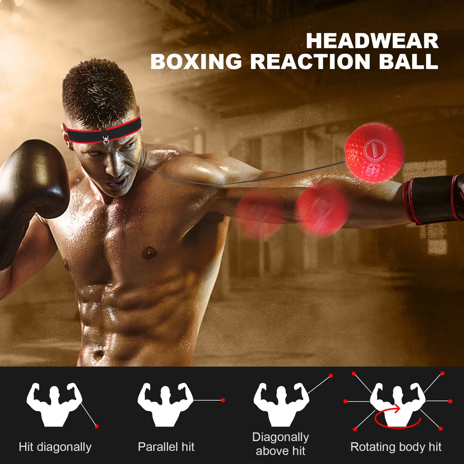 Upgraded Boxing Reflex Ball, For Training, Hand Eye Coordination