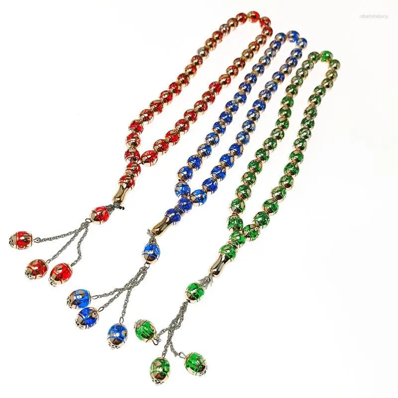 Strand Islamic Muslim Rosary 12mm 33 Bead Tassel Pendant Prayer Bracelet Special Gifts Wholesale