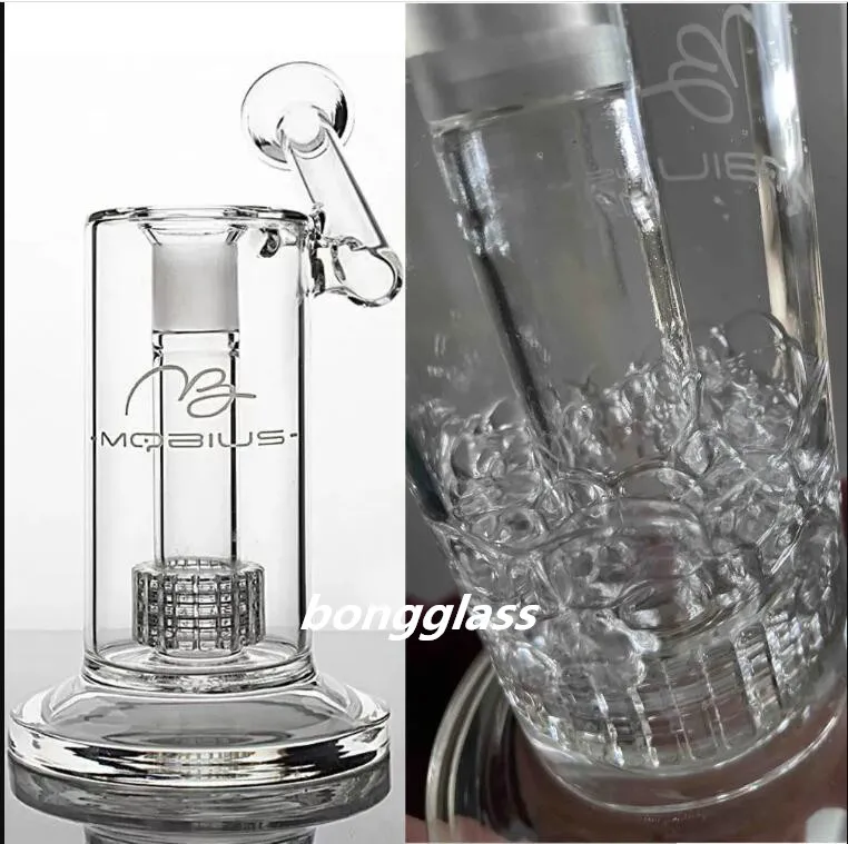 Mobius Glass Bong Smoking Glass Water Pipes Recycler Dab Rigs Hoookahs Oil Heady Glass Matrix Perc With 18mm Joint