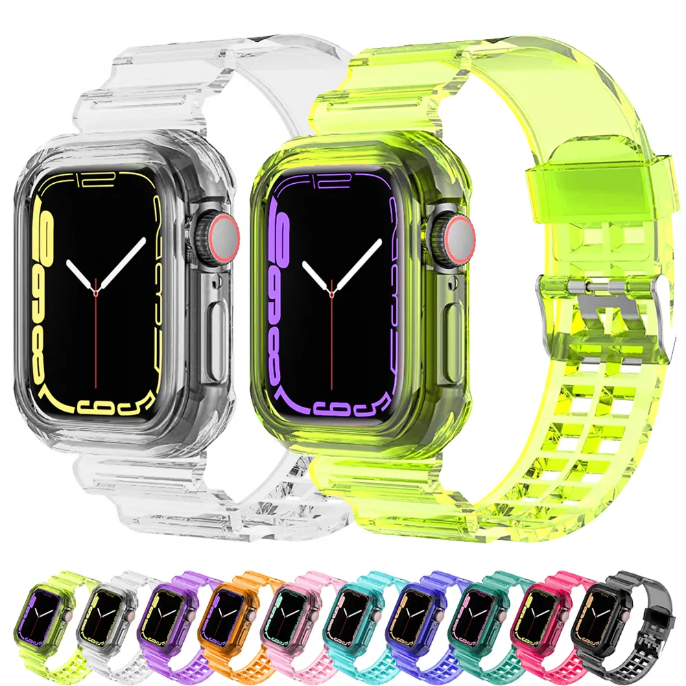 Sport Clear Band Case For Apple Watch SE Transparent