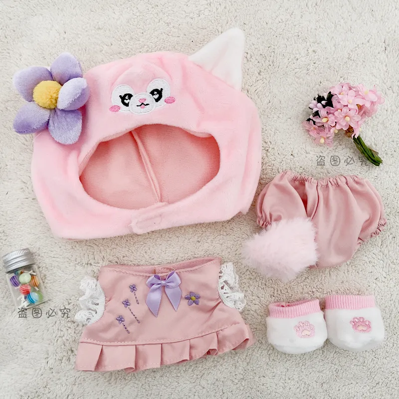 Ensembles Cadeaux Kawaii Kuromi Accessoires En Peluche pour 20Cm Poupée  Anime Dessin Animé Jupe Capuche Chaussettes Costume Bricolage En Peluche