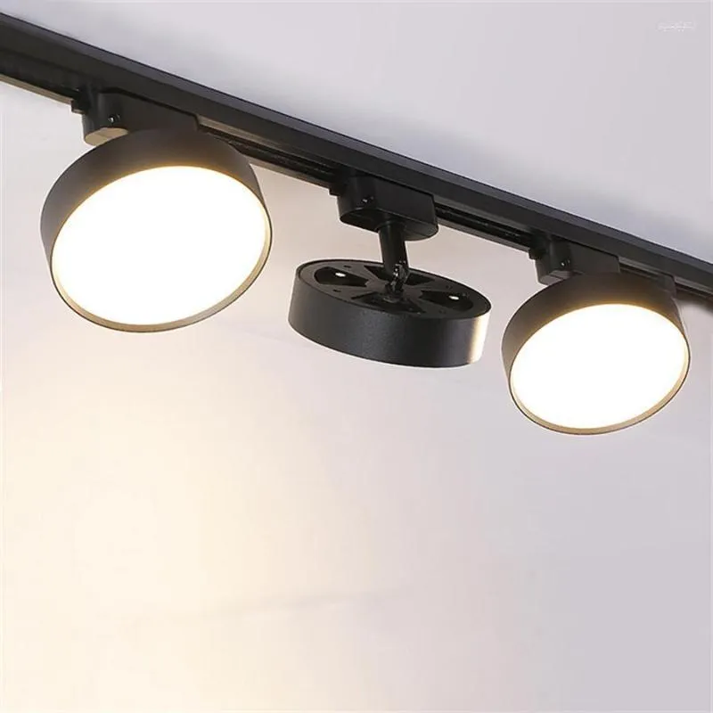 Moderna lampada a binario a LED ad angolo regolabile con binario AC85-265V Faretto a 2 fili per l'arredamento del negozio