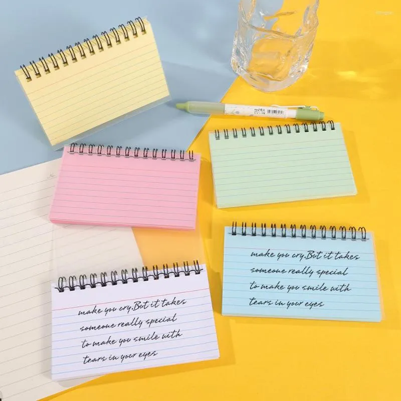 Folhas Multicolor Simples Bobina Rasgável Caderno Portátil Bolso Memória Cartão de Índice de Estudo Bloco de Memorandos Papelaria Escolar