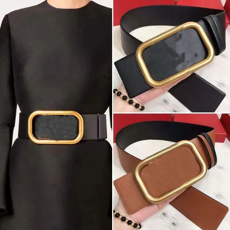 Designer belt belts for women designer womens belt designer belt men fashion belts 7cm wide leather sided use Retro metal buckle bronze 95-125cm waistband