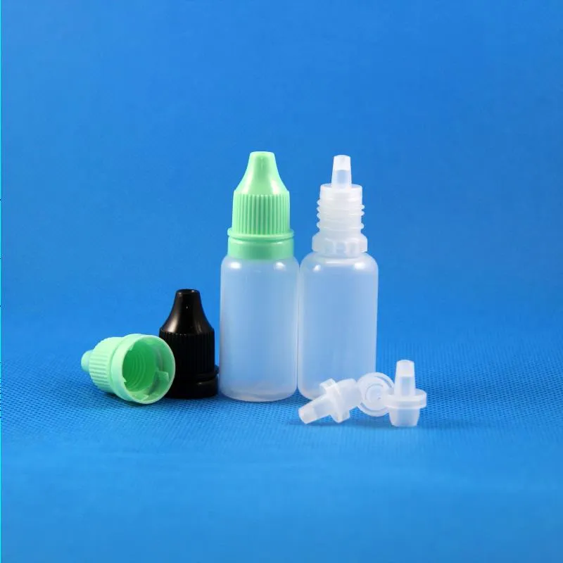 100 Pcs 1/2 OZ 15 ML Flacons compte-gouttes en plastique Inviolable Voleur Preuve Liquide E CIG Liquide HUILE Jus 15 mL Fwhmo