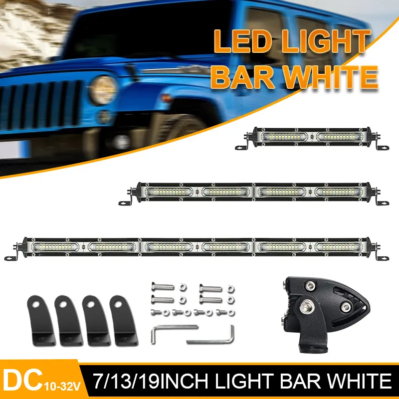 LED Light Bar 7 Inch 14 Inch 20 Inch LED Work Light Spot Led Bar Combo Beam  Work Lamp Driving Lights for Auto Jeep Off Road 4x4 12V 24V