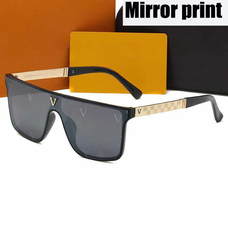 2023 Designer Solglasögon Mens Luxury Avant-Garde 8286 Mirror Print Square Sun Glasses Europeiska och amerikanska personlighet och kvinnor Street Fashion Beach Eglasses